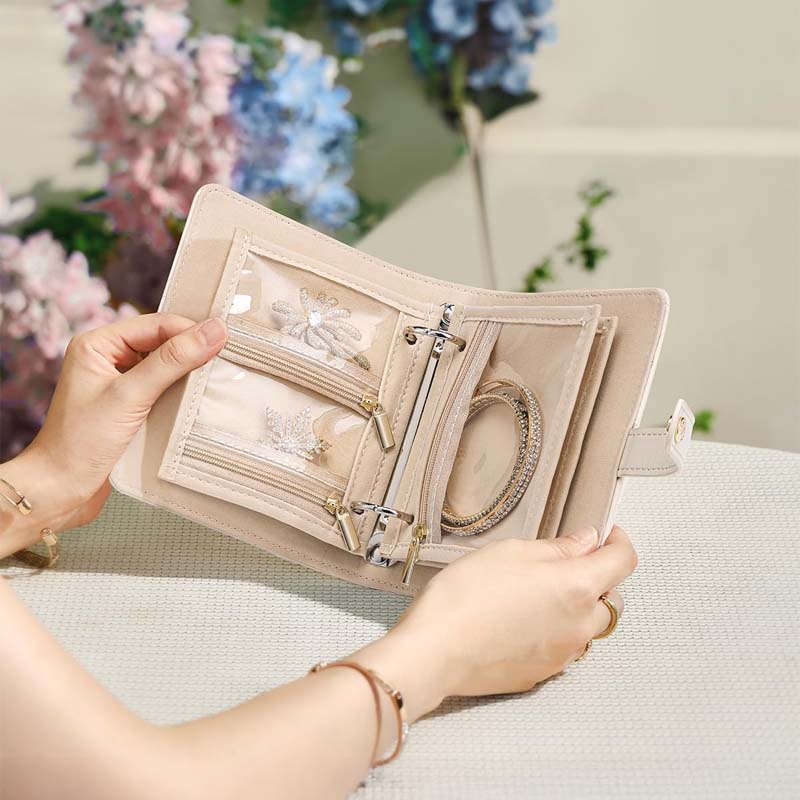 Luxury Portable Leather Jewelry Storage Book | Elegant, Secure & Take It Everywhere