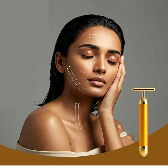 Zeal4deals - 24K Gold Electric Facial Massager