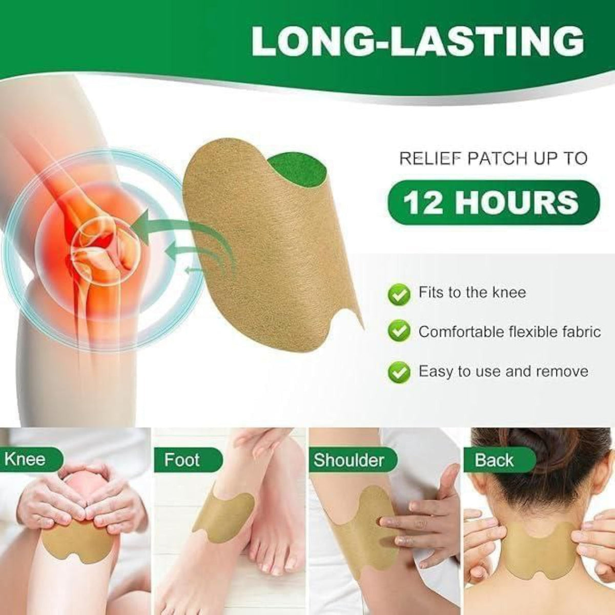 The Original Pain Relief KNEE PATCHES by Zeal4deals